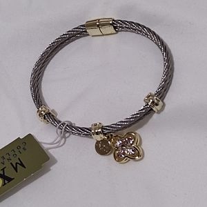 Bijoux Bobbi April Gemstone Magnetic Bangle Bracelet